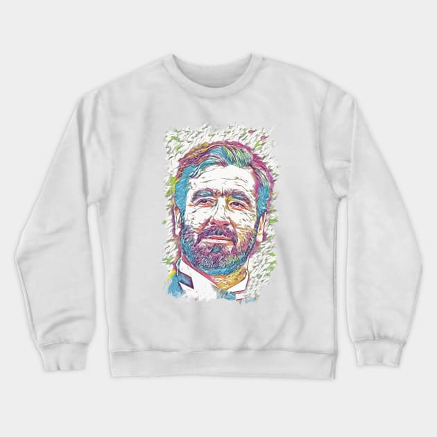 Eric Cantona  / The living legend - Abstract Portrait Crewneck Sweatshirt by Naumovski